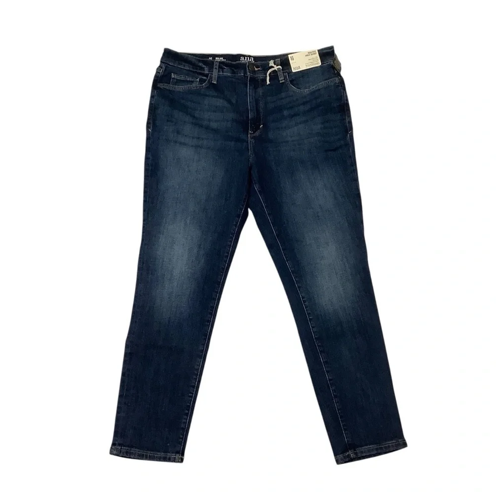 a.n.a. NWT Women’s High-Rise Ankle Skinny Jeans Dark Blue Size 16